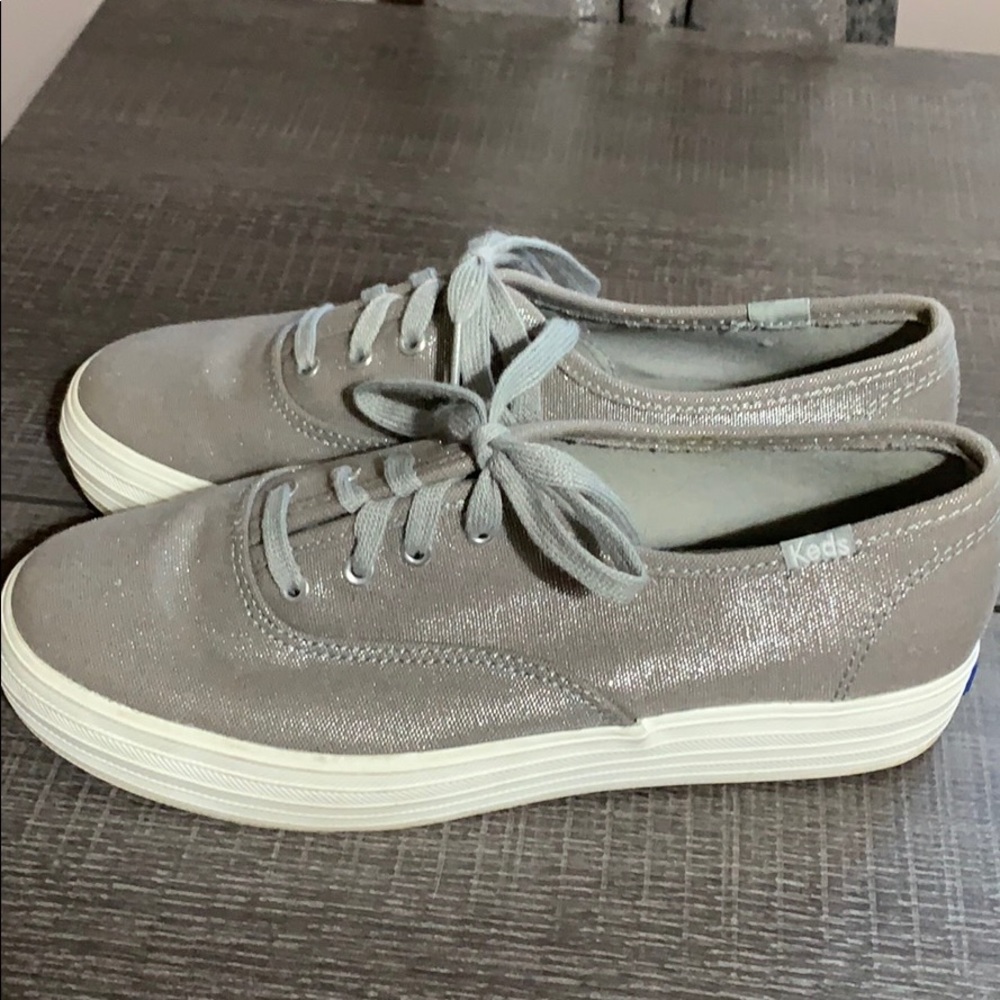 Grey Keds with silver shimmer